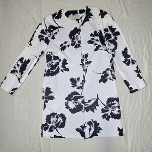 Hobbs London Black and White Floral Coat – US 4/UK 8 - Excellent